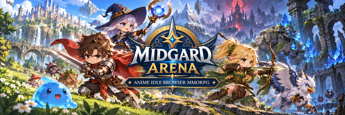 Capa do jogo idle Midgard Arena