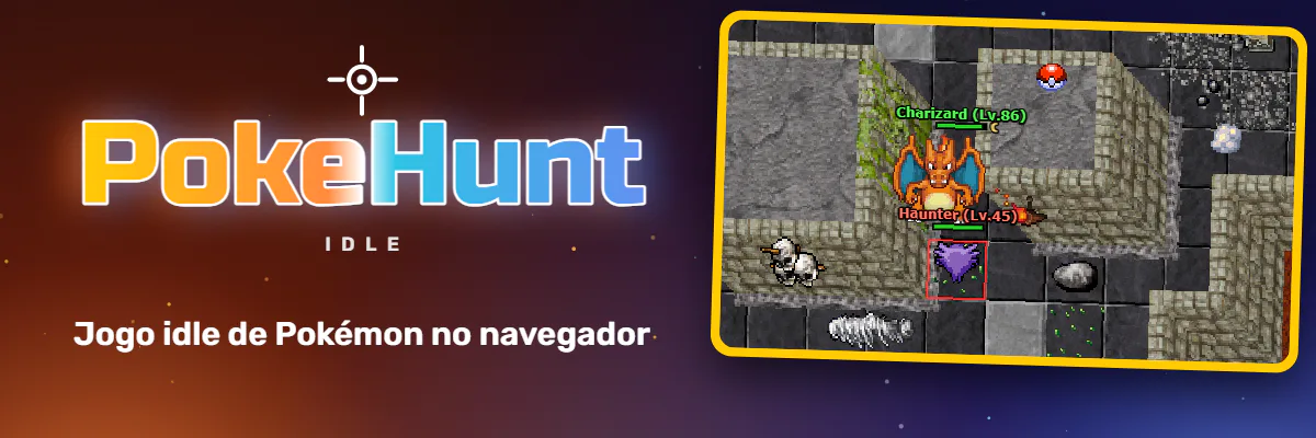 Capa do jogo idle PokeHunt